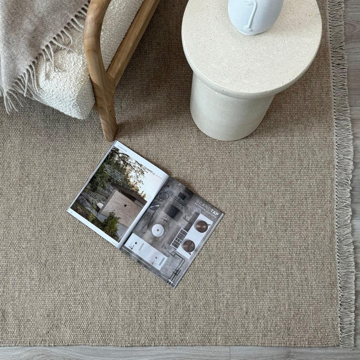 Ullmatta Eden Linne Beige, 160x230cm