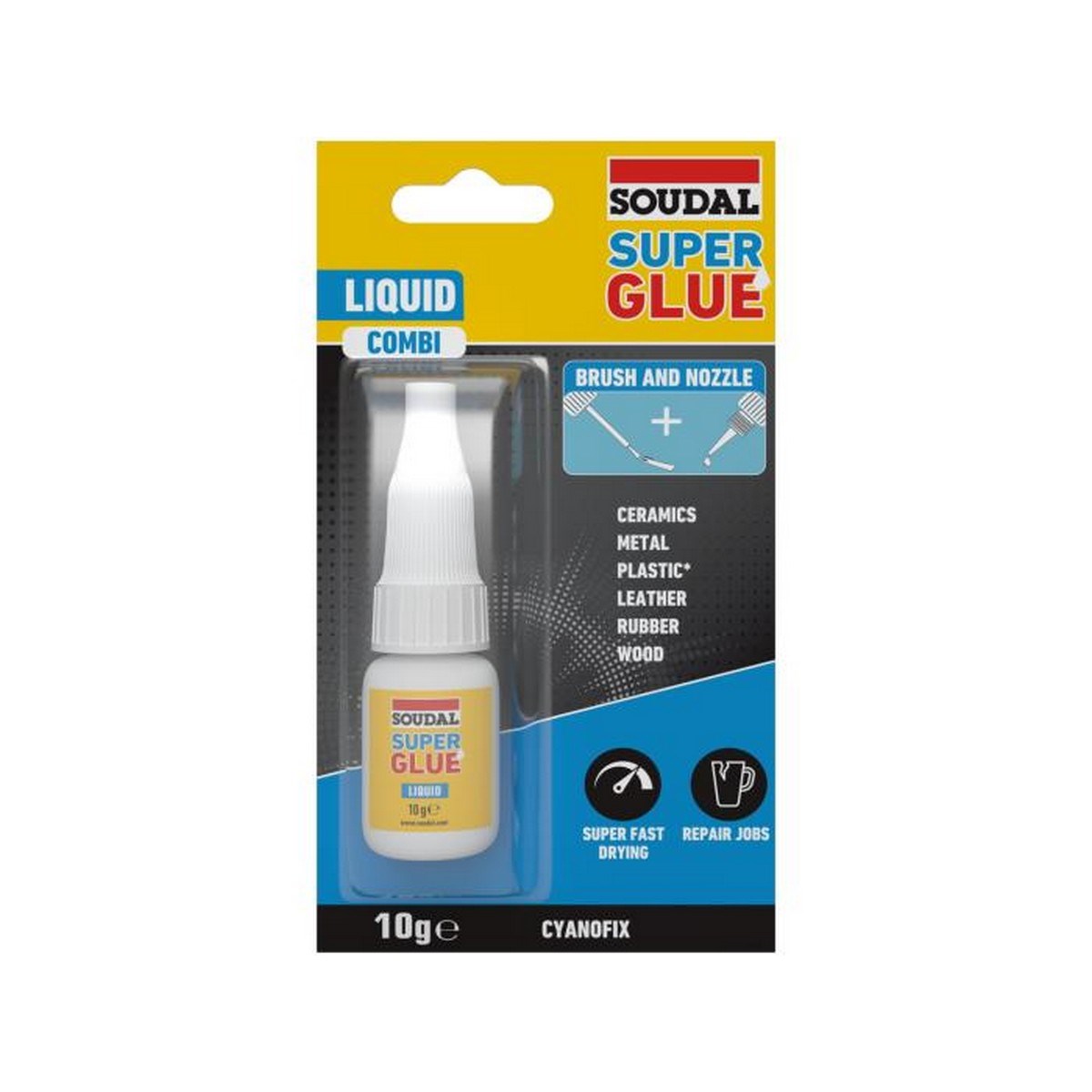 Snabblim Super Glue Liquid Combi Transparent 10g