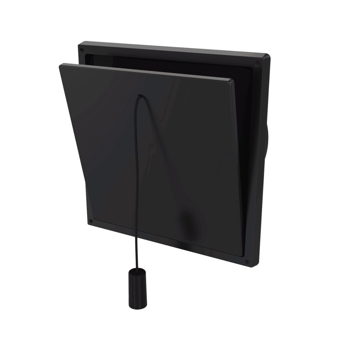 Klaffventil Med Stos 100kv2 Svart 130x130mm