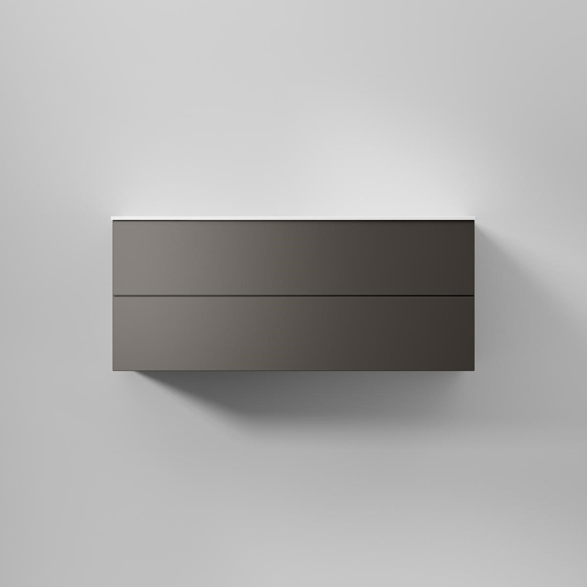 Kommod Core Solid 120x45cm, Carbon Grey, Slät