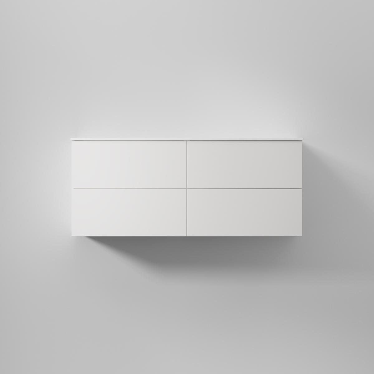 Kommod Core Solid Dubbel 120x45cm, Pure White, Slät