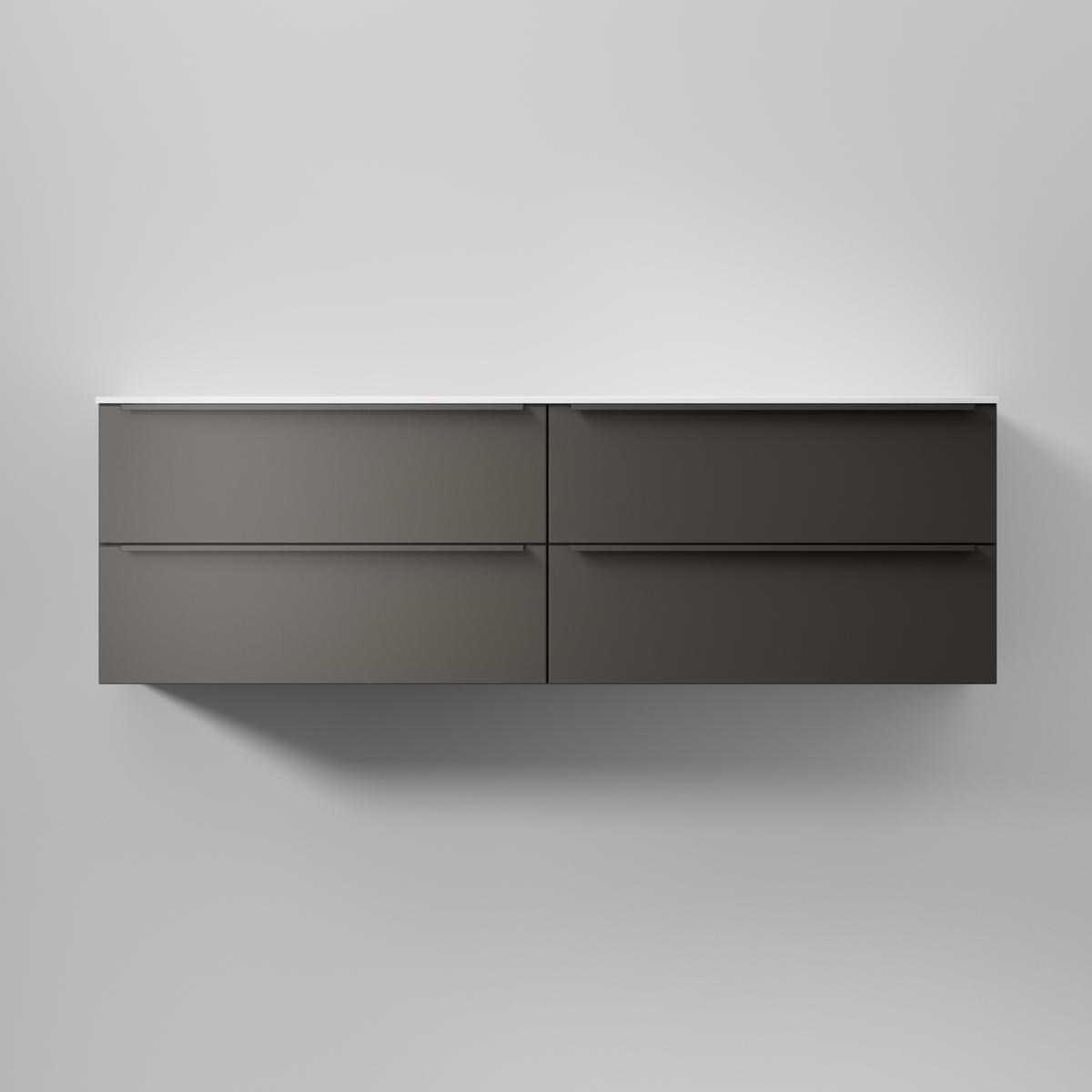 Kommod Core Avant 160x45cm, Carbon Grey, Slät