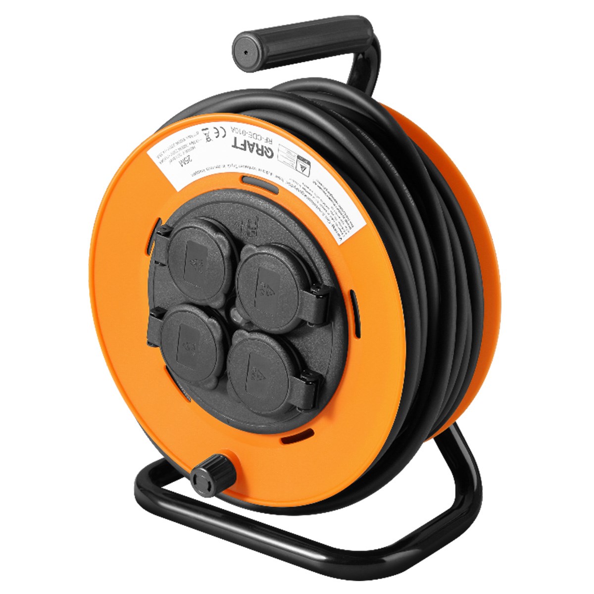 Kabelvinda Med Fast Stativ Ip44, 25m