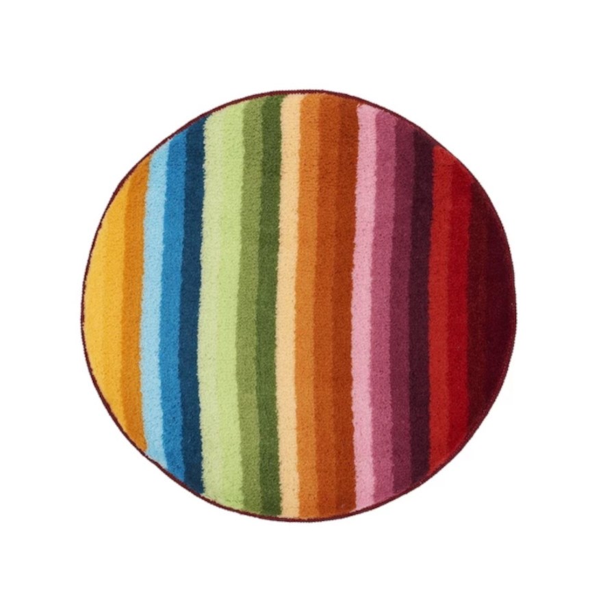 Badrumsmatta Funky Rund Multi, 80cm