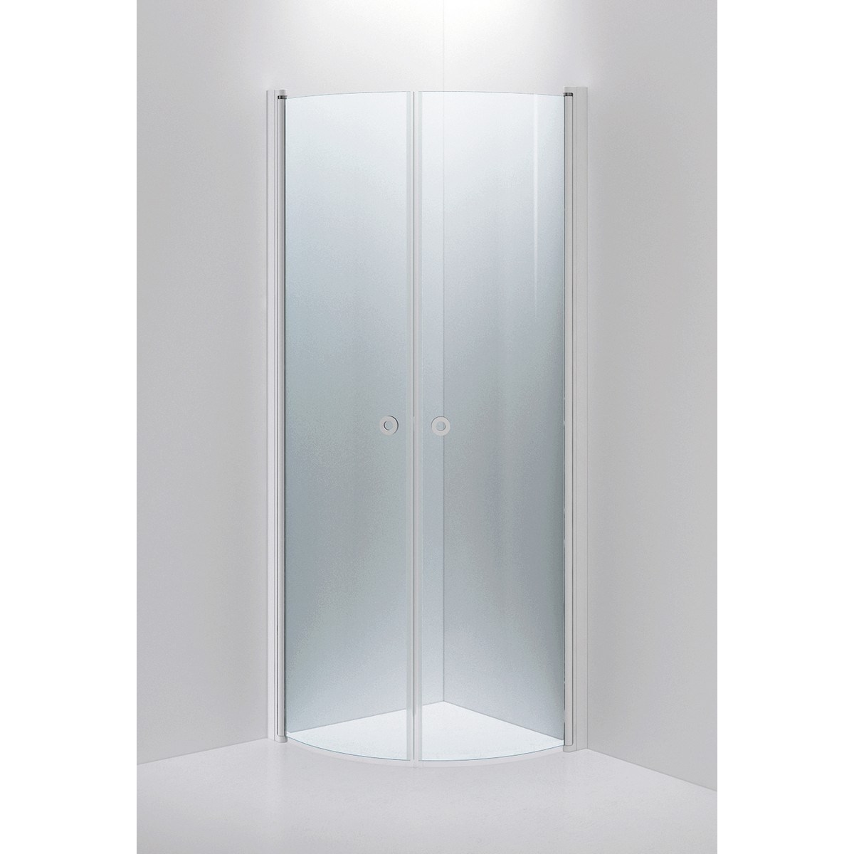 Duschhörna Linc Niagara Matte White, 70x70x200cm, Clear