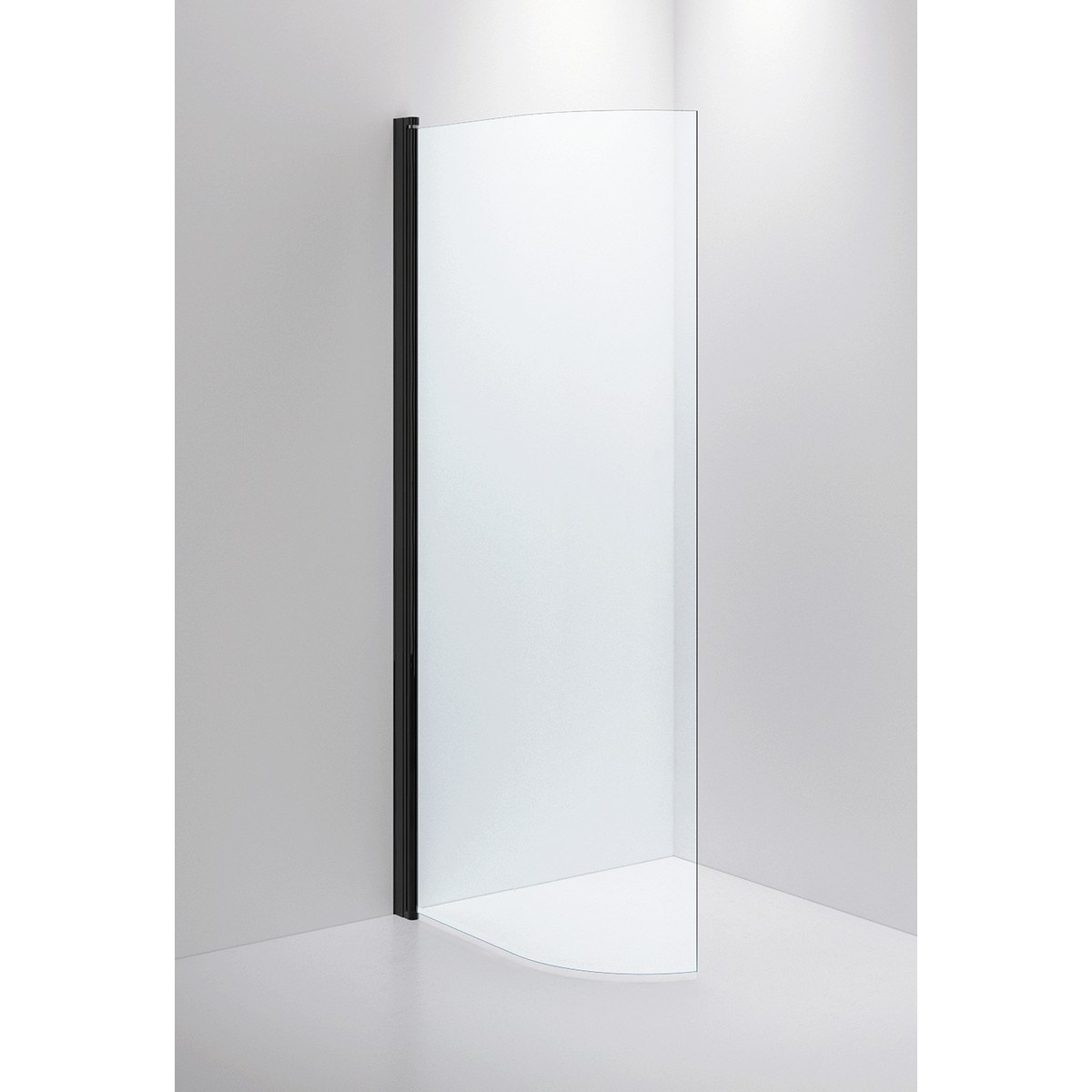 Duschvägg Linc Josephine Matte Black, 88x200cm, Clear