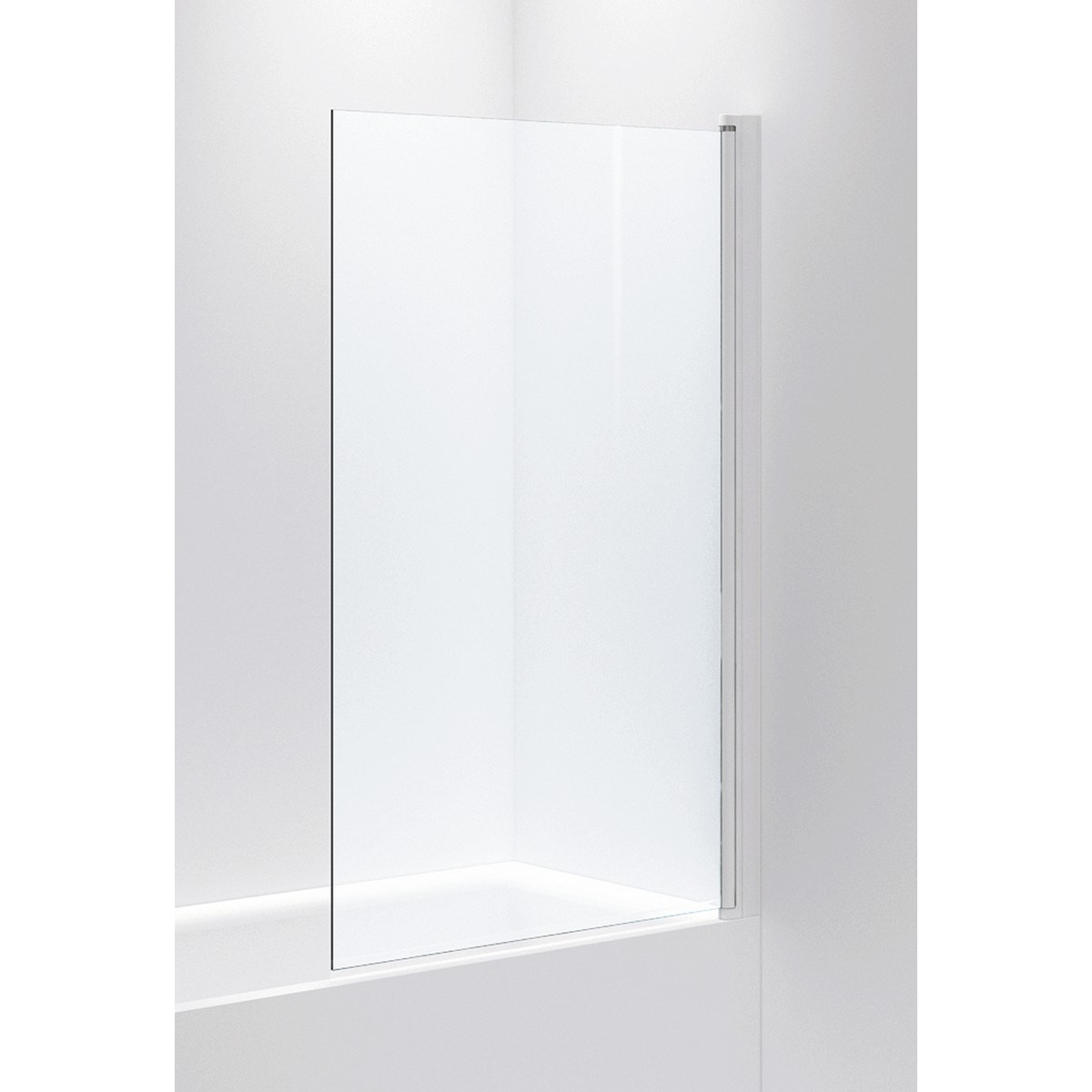Badkarsvägg Linc 17 Original Matte White, 20-90x140cm, Clear