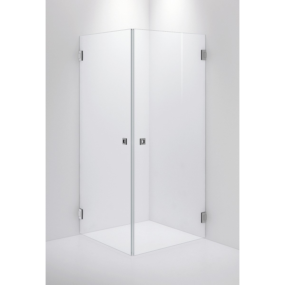 Duschhörna Arc 12 Original Brushed Stainless, 30-100x30-100x200cm, Opal Clear