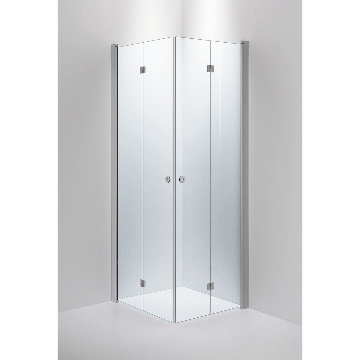 Duschhörna Med Vikdörr Linc Angel Flex Brushed, 90x80x200cm, Clear