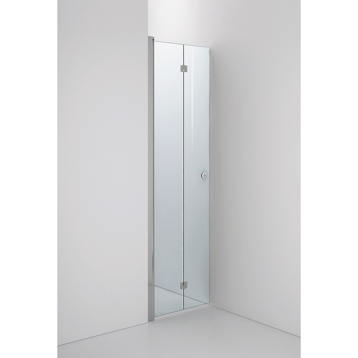 Dubbel Vikbar Duschdörr Nisch Linc 2 Flex Vänster Polished, 675mm, Clear