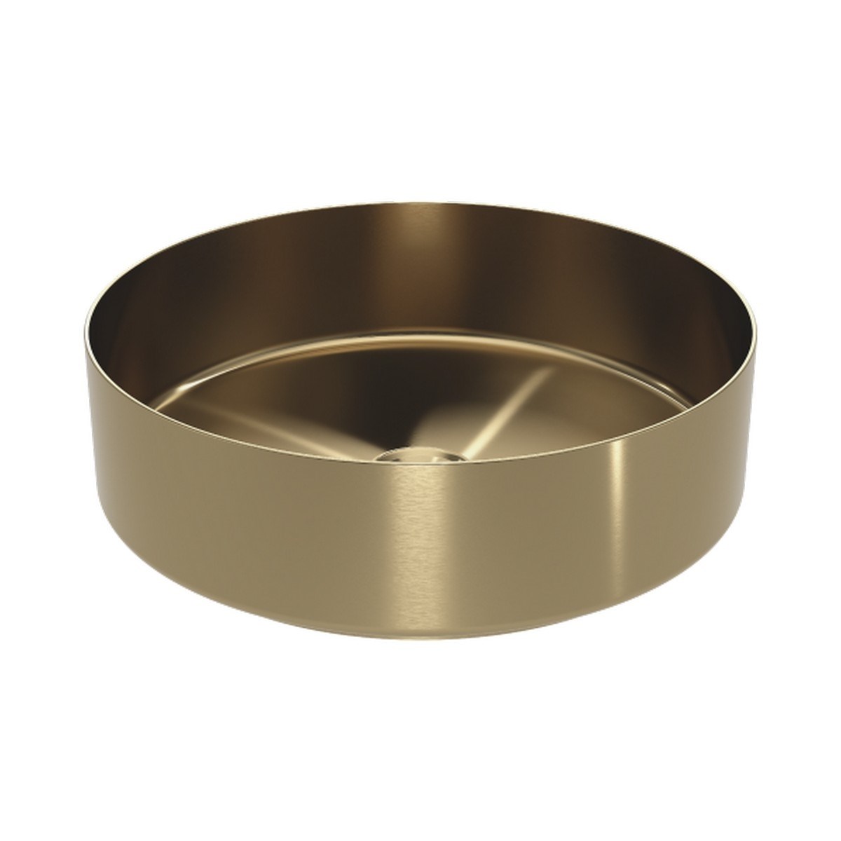 Fristående Handfat Stora Rund 40cm, Borstad Mässing