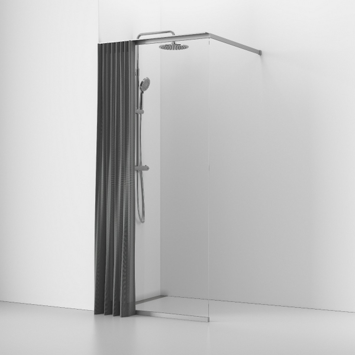 Gardin Langfoss Granitgrå, 155x198cm