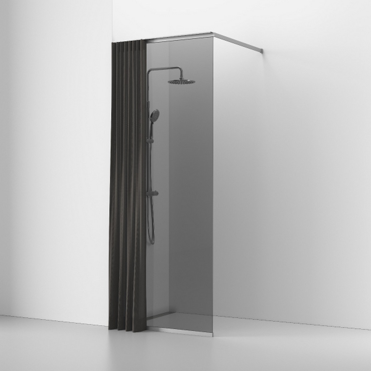 Gardin Langfoss Askgrå, 155x228cm