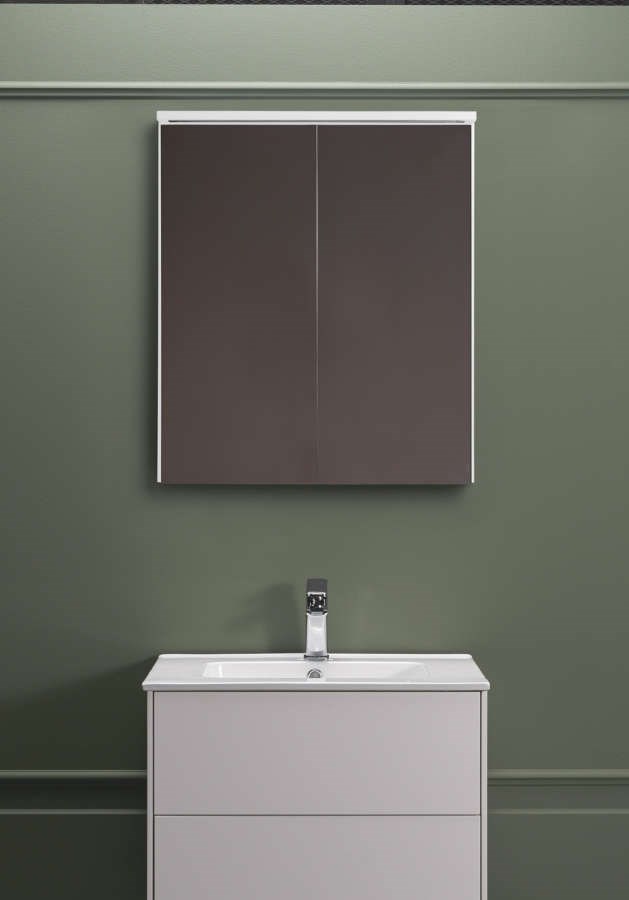 Spegelskåp Edge 60x70cm, Matt, Vit