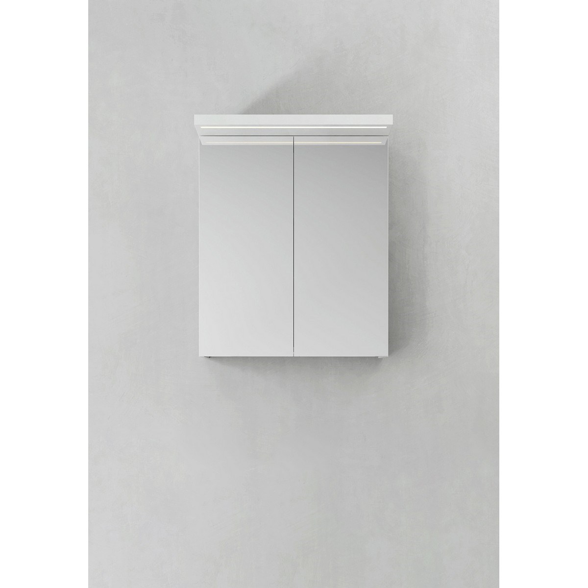 Spegelskåp Store Ledprofil 60x75cm, Matt, Vit