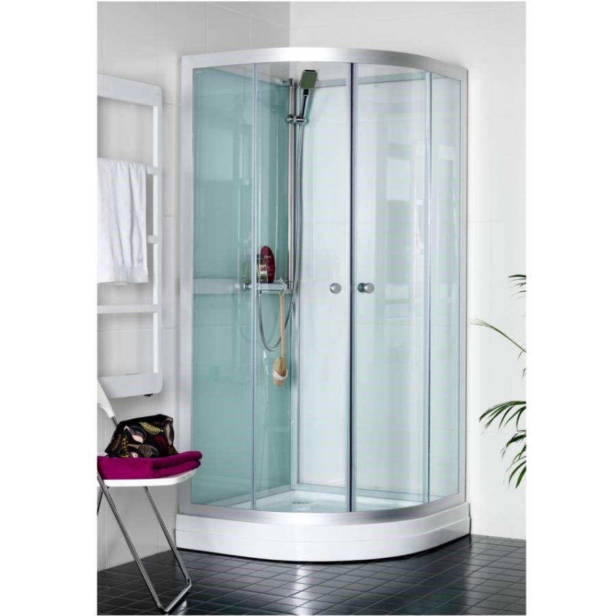 Duschkabin Polaris R Silver, 90x90x200cm, Klarglas