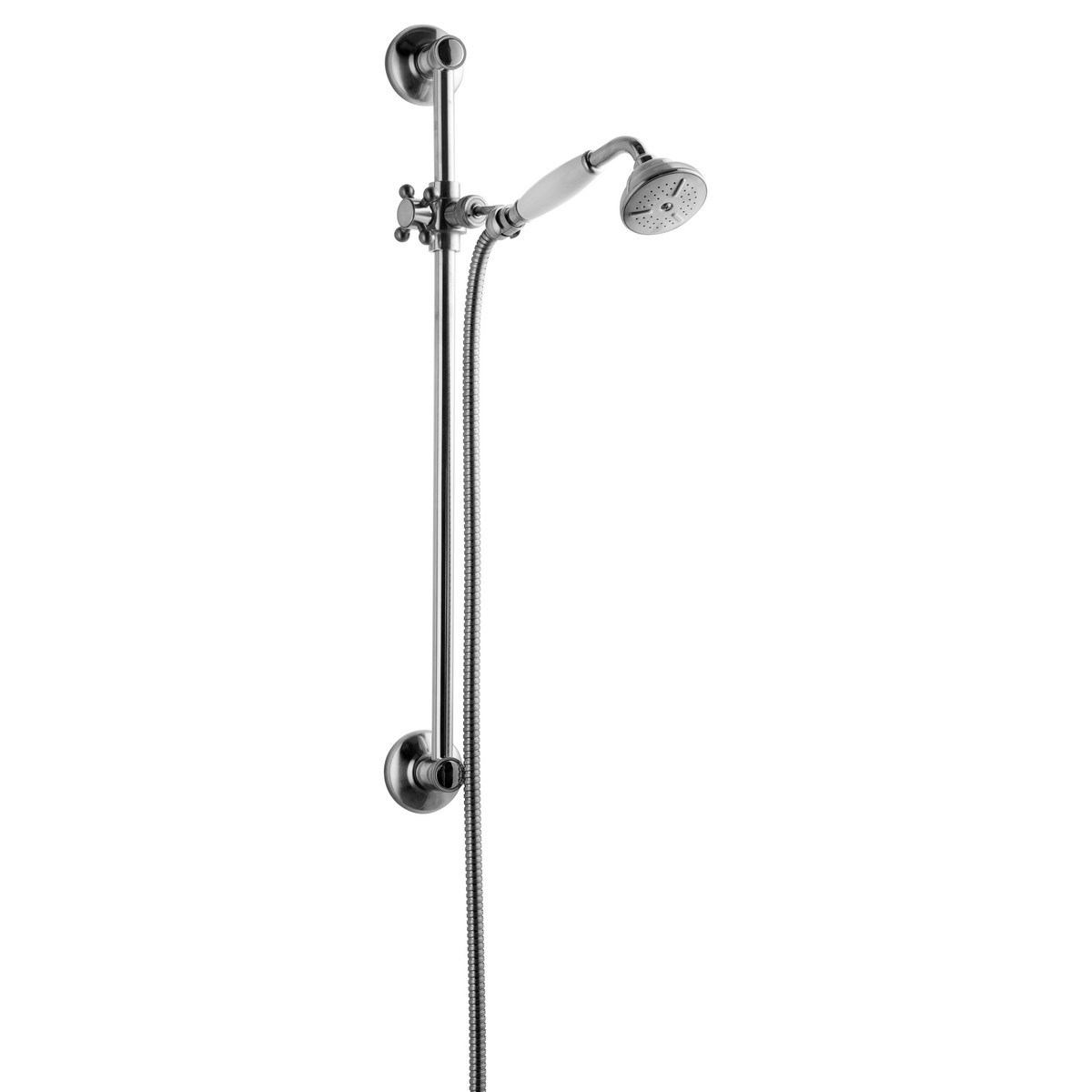 Duschset Zsal070 Classic Krom, Vit