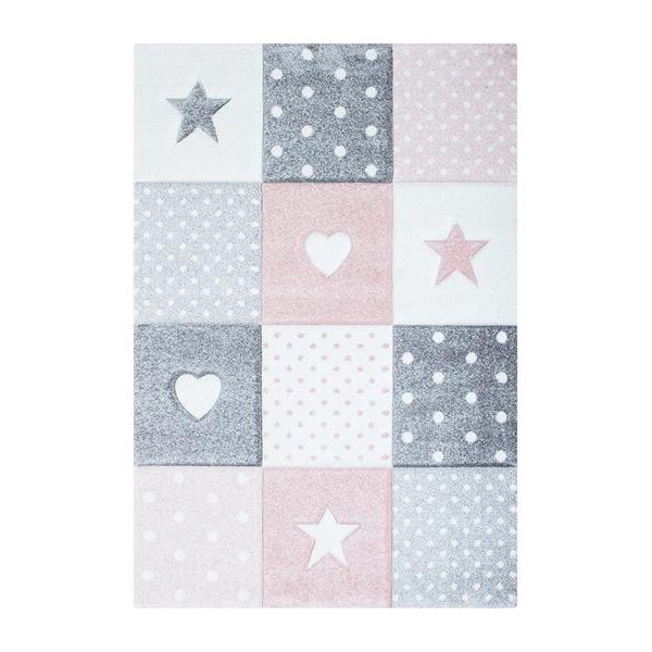 Barnmatta Atlas Star Rosa, 120x170cm