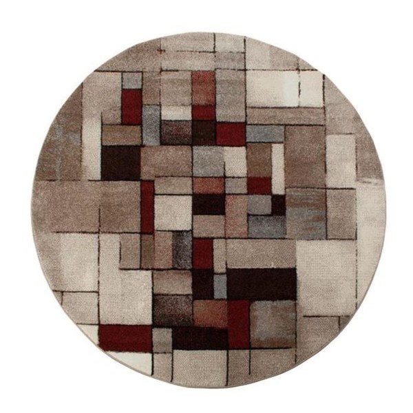 Wiltonmatta London Abstrakt Rund Beige, 120cm