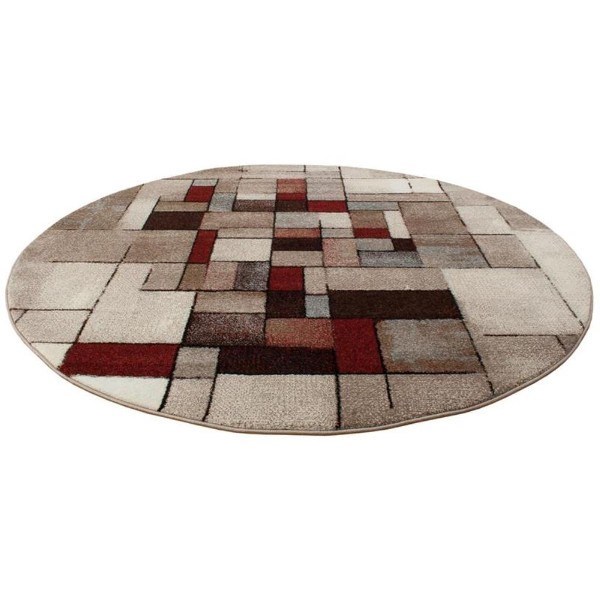 Wiltonmatta London Abstrakt Rund Beige, 120cm