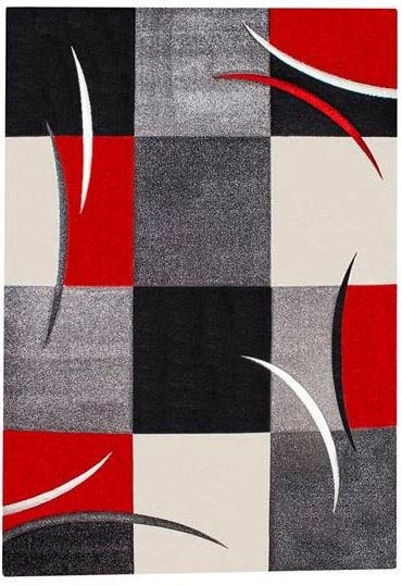 Wiltonmatta London Patch Röd, 133x190cm