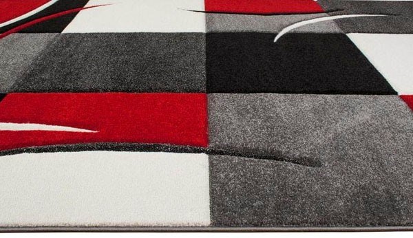 Wiltonmatta London Patch Röd, 133x190cm