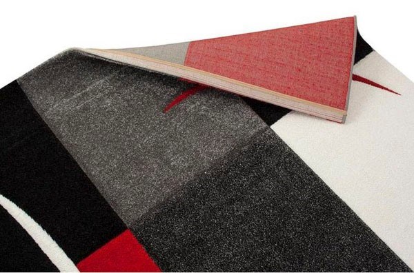 Wiltonmatta London Patch Röd, 133x190cm