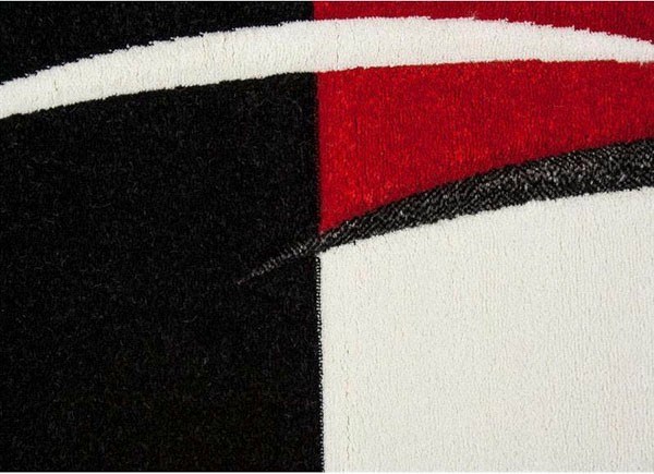 Wiltonmatta London Patch Rund Röd, 160cm