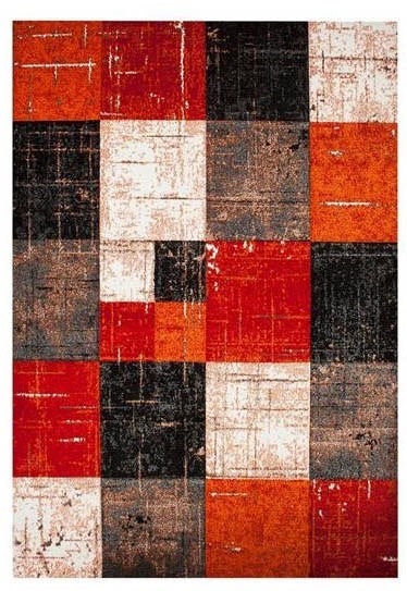 Wiltonmatta London Square Röd, 133x190cm