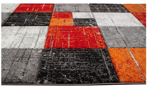 Wiltonmatta London Square Röd, 133x190cm