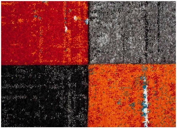 Wiltonmatta London Square Röd, 133x190cm