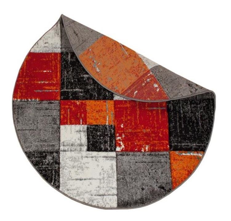 Wiltonmatta London Square Rund Röd, 120cm