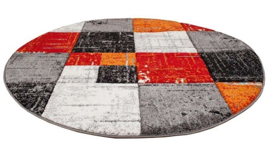 Wiltonmatta London Square Rund Röd, 120cm