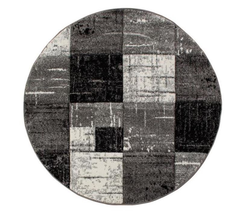 Wiltonmatta London Square Rund Svart, 120cm