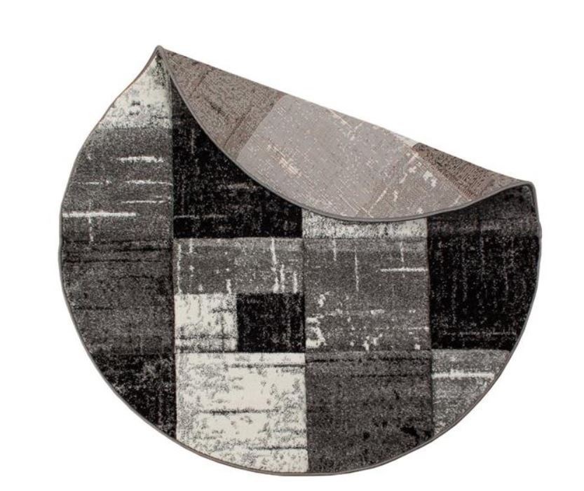 Wiltonmatta London Square Rund Svart, 120cm