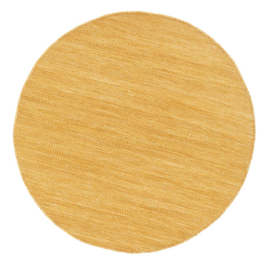 Ullmatta Birka Rund Ockragul, 120cm