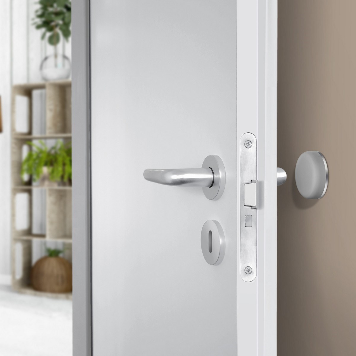 Dörrstopp Vägg Grå