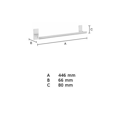 Handdukshängare Pool 445mm, Krom