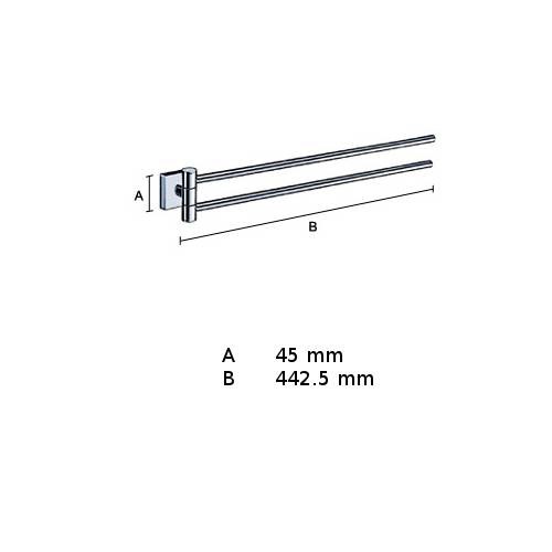 Handdukshängare House 440mm, Krom