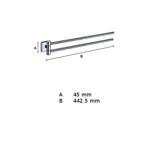 Handdukshängare House 440mm, Krom