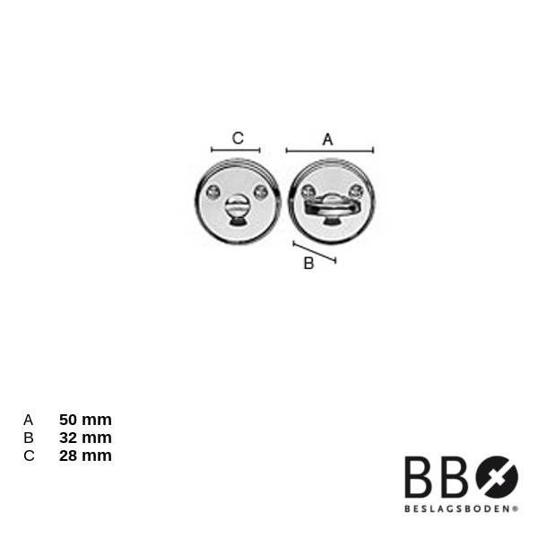 Toalettlås Spar Krom