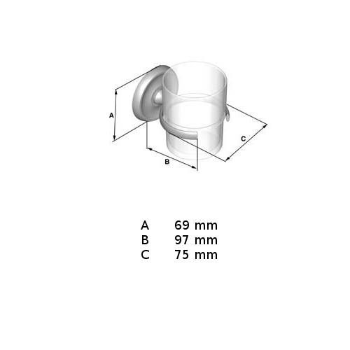 Tandborstmugg Villa Med Hållare Krom