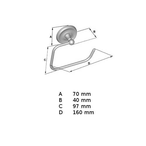 Toalettpappershållare Villa Krom