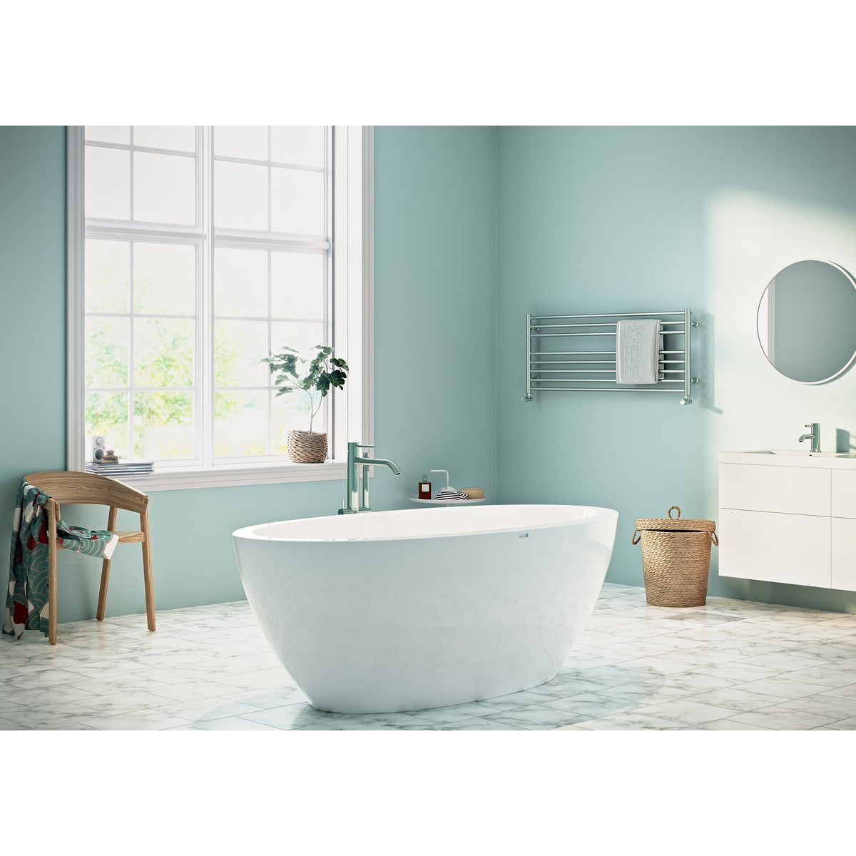 Fristående Badkar Gullholmen Lucite, 170cm, Dubbel