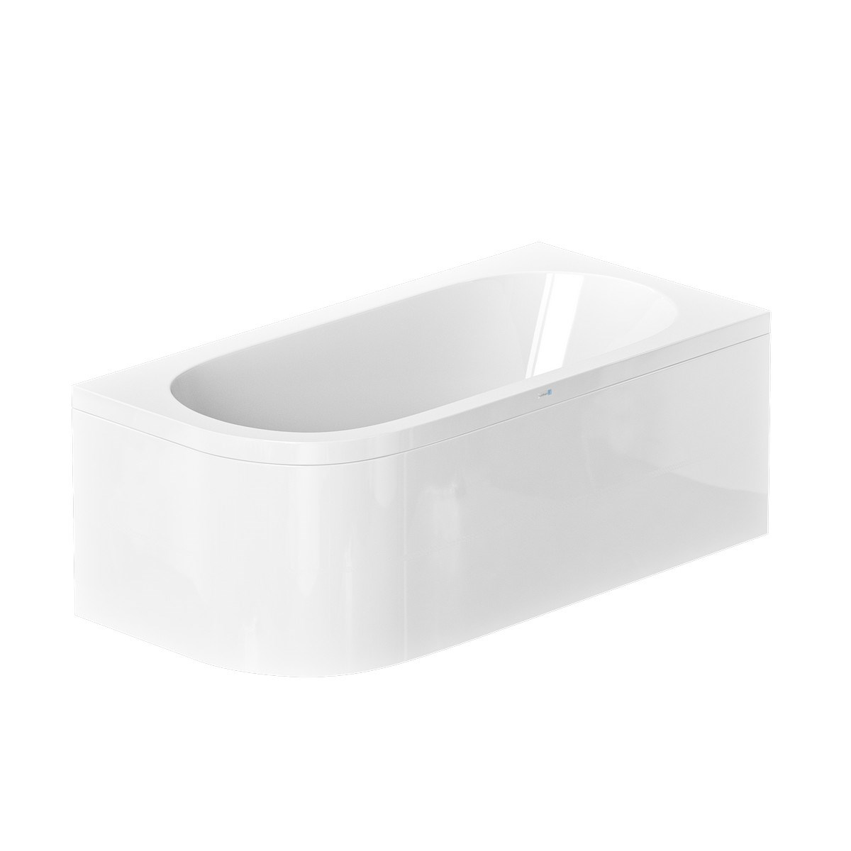 Hörnbadkar Torekov Norduritakryl, 160cm, Höger, Dubbel