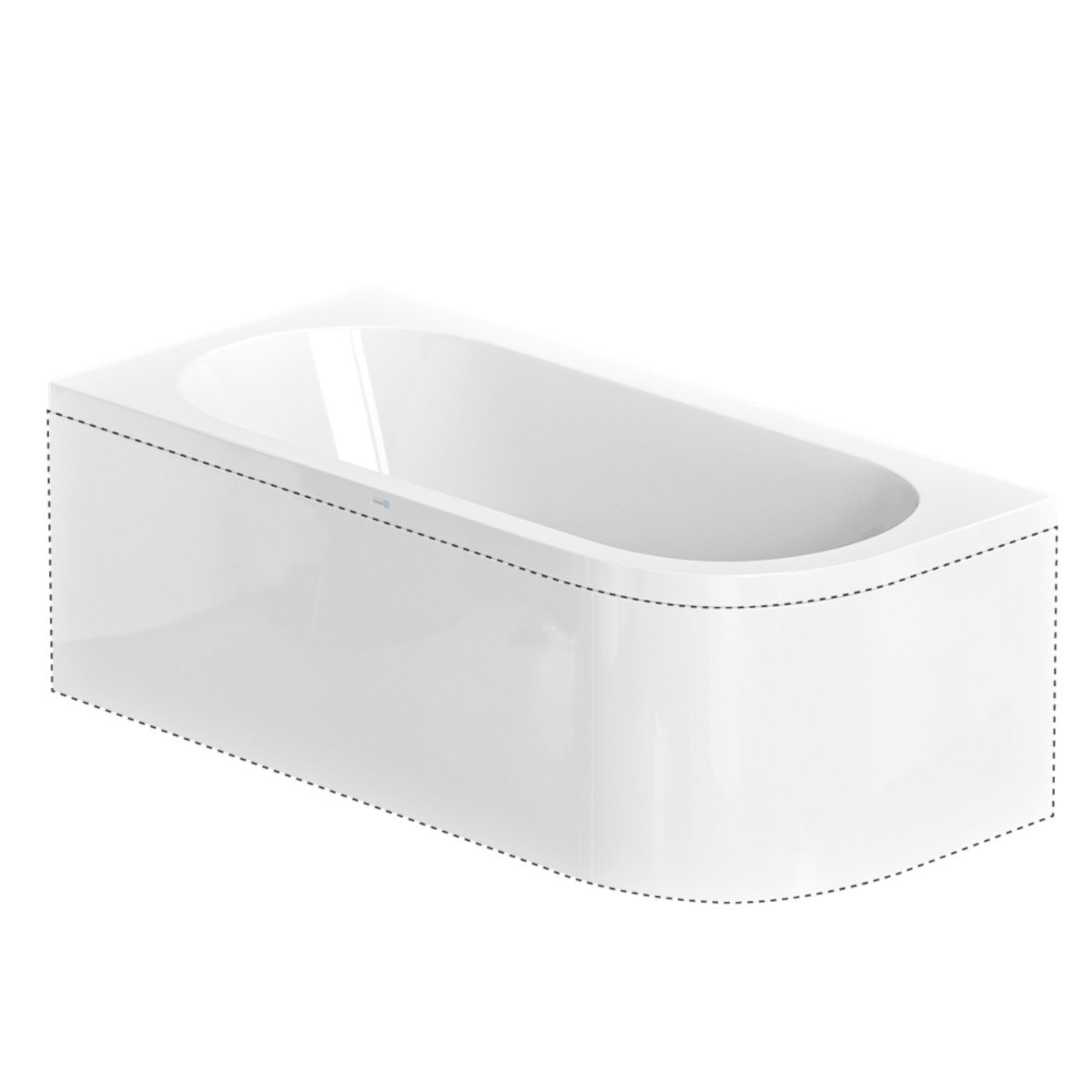 L-panel Torekov Norduritakryl, 160x72.5cm