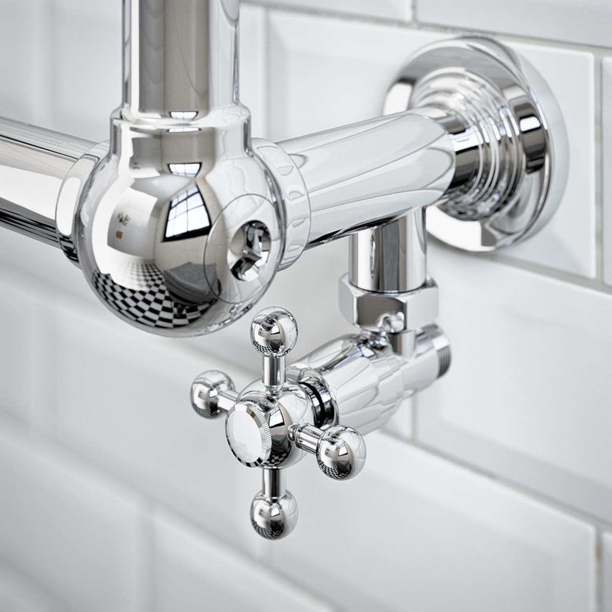 Vattenventil Classic 60mm, Blank, Krom