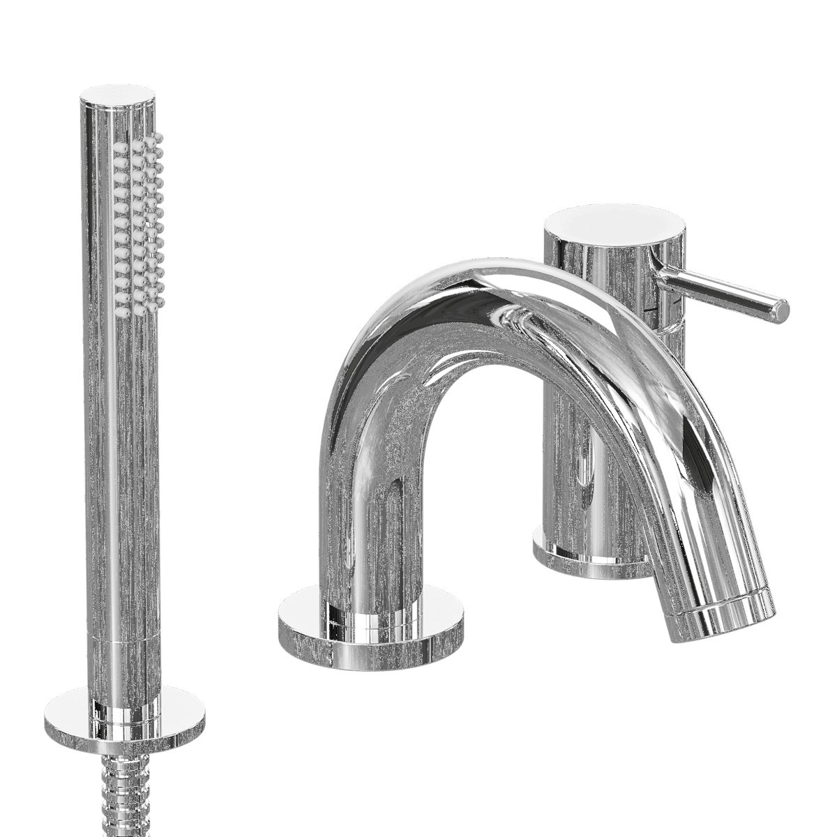 Sargmonterad Badkarsblandare Saltfors Med Pip Krom