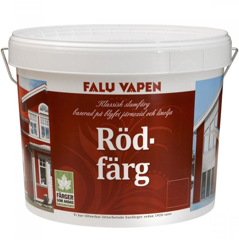 Slamfärg Rödfärg Penselkvalitét Faluröd, S5040-y80r, 4L