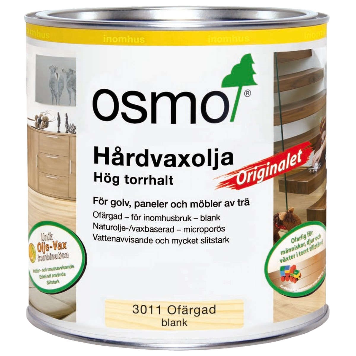 Hårdvaxolja Originalet 3011 Ofärgad, Blank, 0.375L